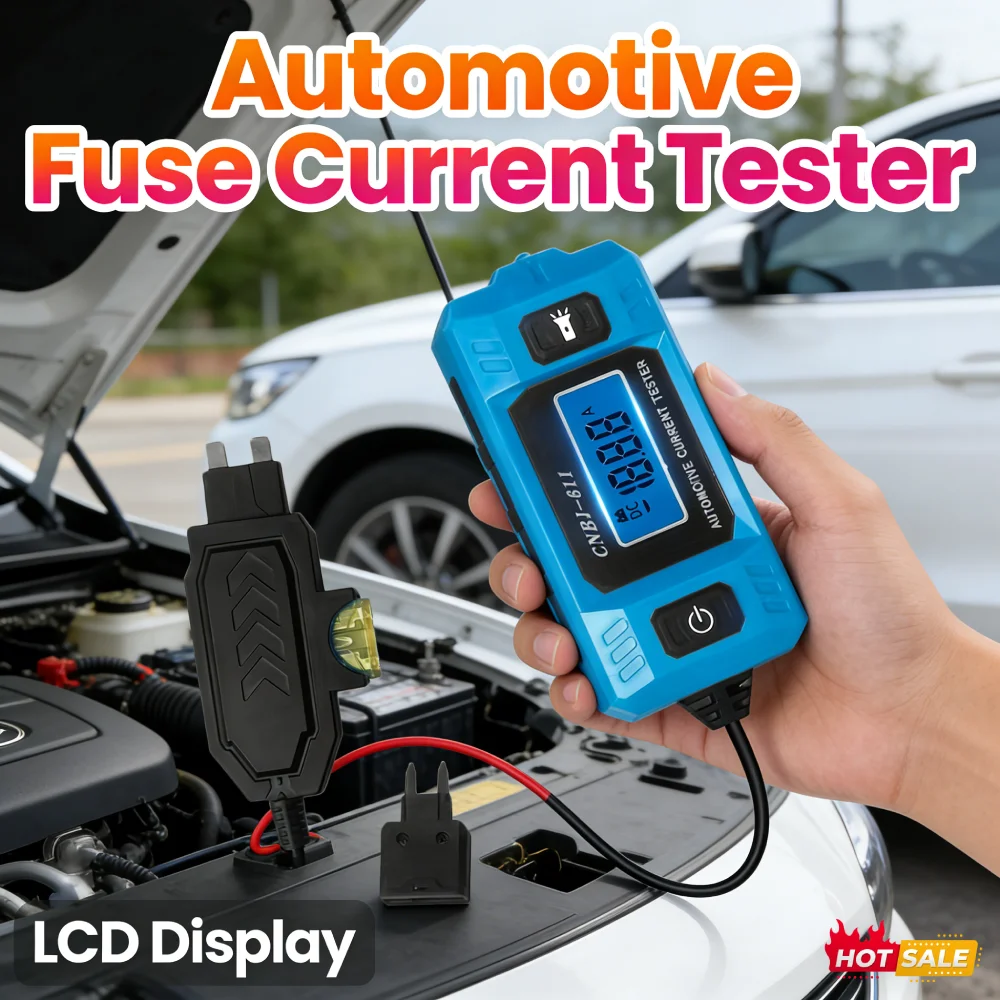 Car Leakage Analyzer LCD Display Car Fault Tester Max 48V Blade Fuse Circuit Measurement Fault Test Tool High Precision