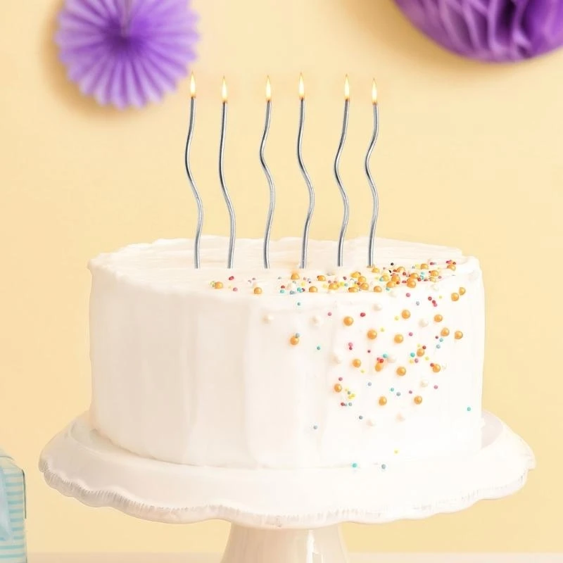 

6Pcs Multipurpose Curved Multicolor Plated Cake Ornament for Festival Birthday and Party Decors Enhancement