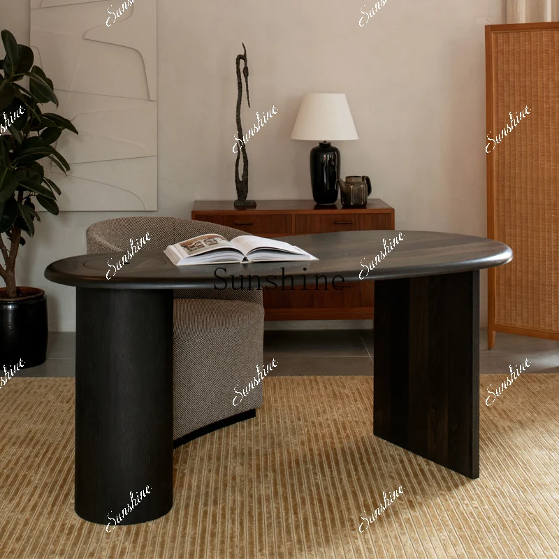 French solid wood household special-shaped creative cashew simple calligraphy table  FT