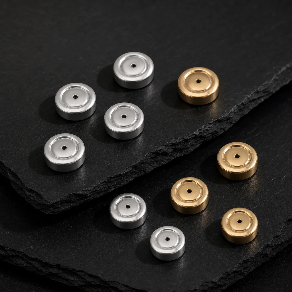2/4 Stück Edelstahl-Ohrringverschlüsse für hängende Ohren, sichere Verschlüsse für Ohrstecker, Ohrring-Heber, Ersatzteile – Detail 3
