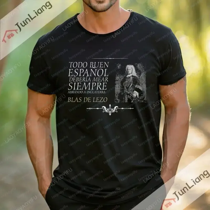 2026 Spanish Empire Hero Don Blas De Lezo T-Shirt Breathable Loose Comfortable Clothing Legend Hero Theme Casual Wear