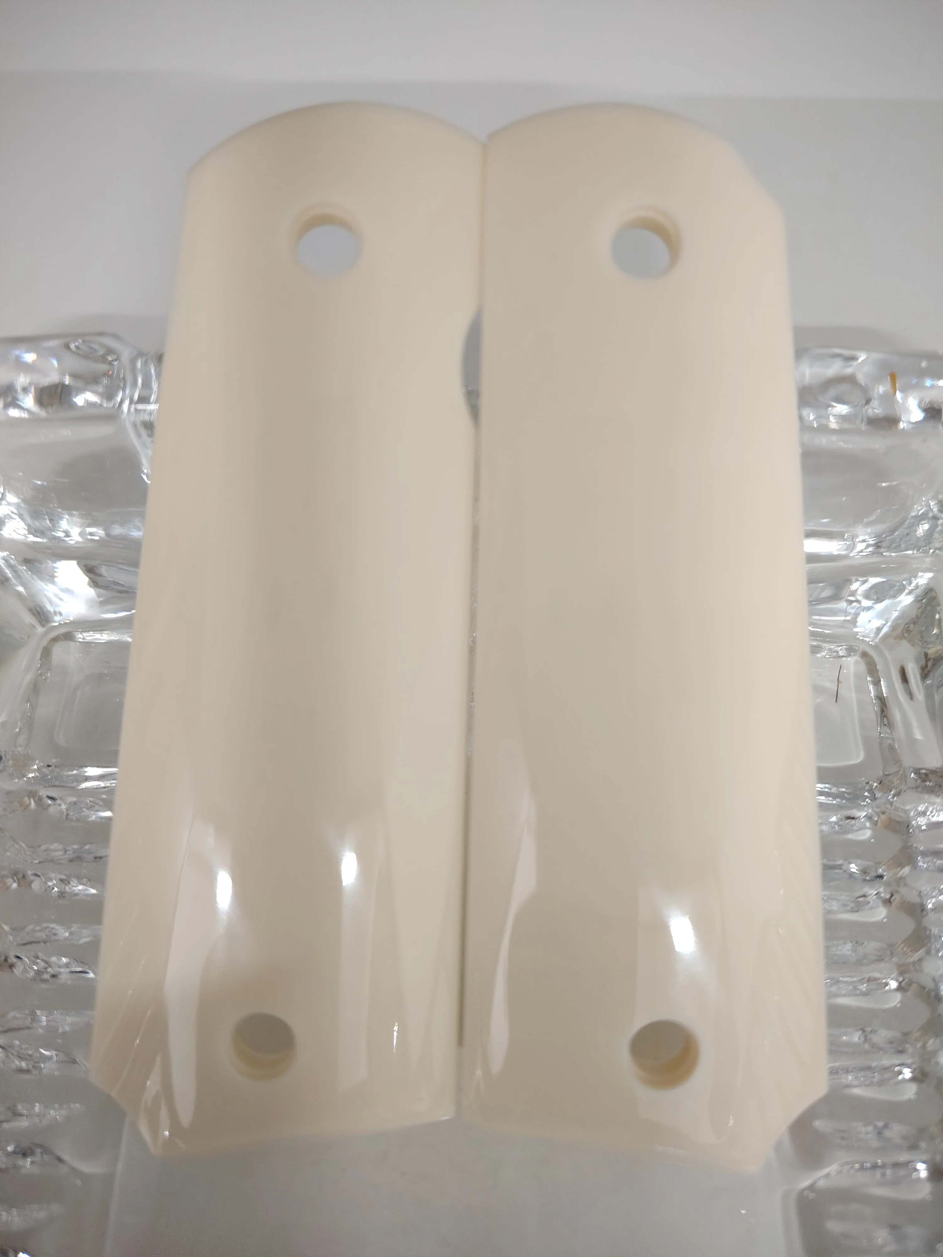 1911 Grips Full Size,blank Bonded Ivory,Fits Colt,Kimber,Springfield,Remington,Rock Island,Government Commander