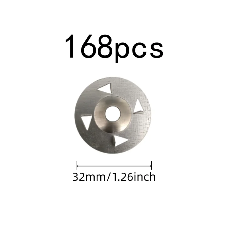 Flat Stable Base 32mm Floor Tile Fixing Washers 168 pcs, perfect for Home Decoration, Pre-Drilled Center Hole