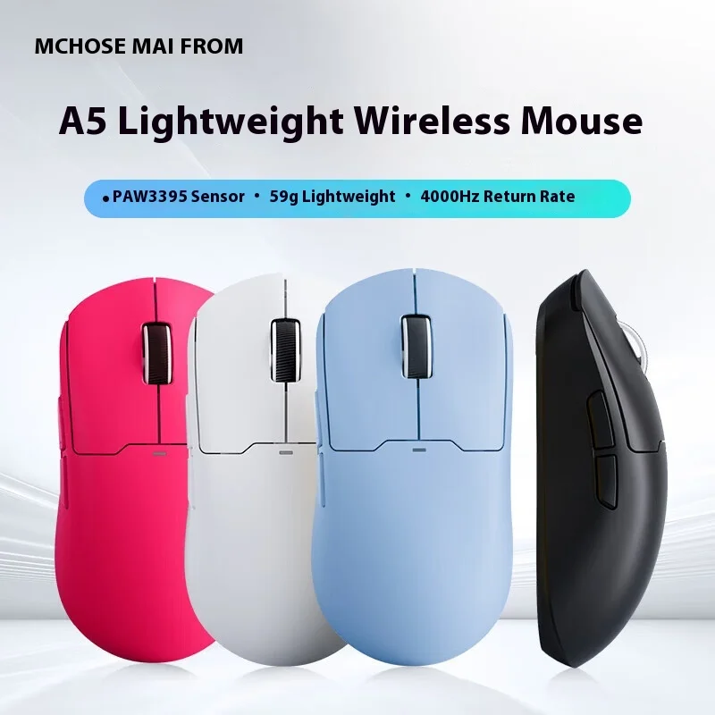 Mc Mouse A5 Wireless Game Mouse The Third Mock Examination Esports Long Endurance Paw3395 Lightweight Design Mouse Mchose Shark