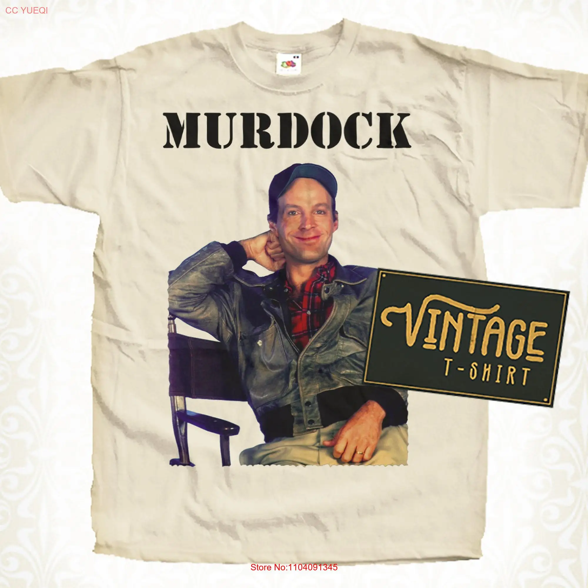 The A Team Murdock V3 T Shirt Vintage Natural color Men's DTG Digital Print SIZES S M L XL 2XL 3XL 4XL 5XL