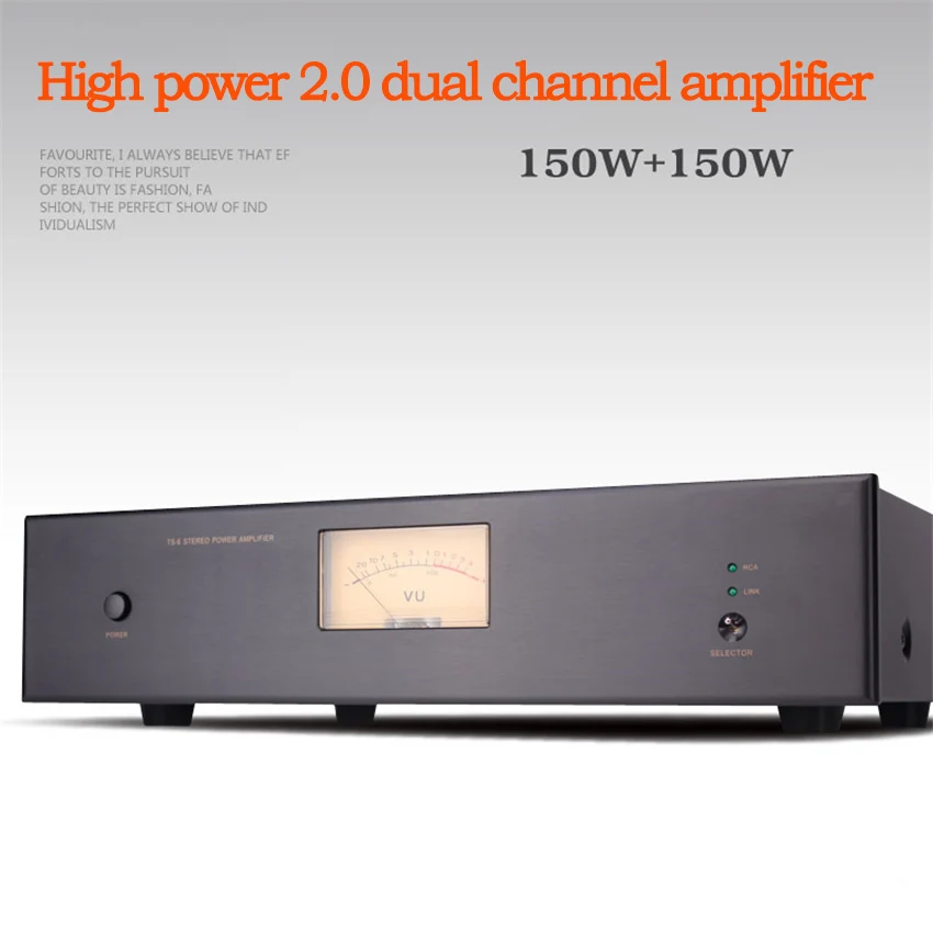 

TS-6 dual channel pure rear stage amplifier 150w*2 2-channel Power Amplifier Stereo Class AB 2 Colors HIFI Home Audio