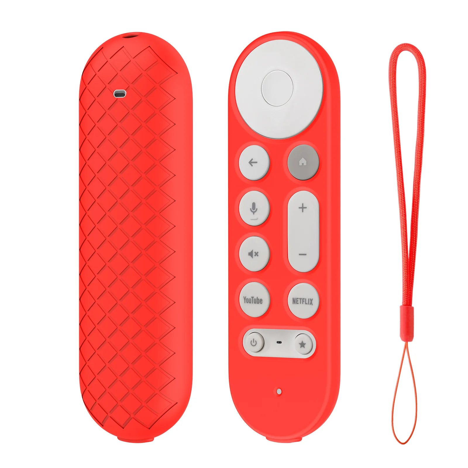 Silicone Remote Controller Cover Anti-scratch with Lanyard Remote Protective Case Smart TV for Google TV Streamer 4K 2024
