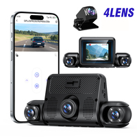 Car Dash Cam 4 Channel Black Box Car DVR Video Recorder WiFi Driving Camera FHD 1080P Front Left Right Rear IR Night Vision