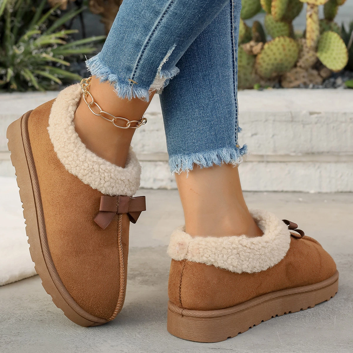 Winter Women's Slipper Fashion Fuzzy Fur Anti-slip Soft Sole Outdoor Indoor Warm Comfort Men Leisure Plush Houseshoes Couple