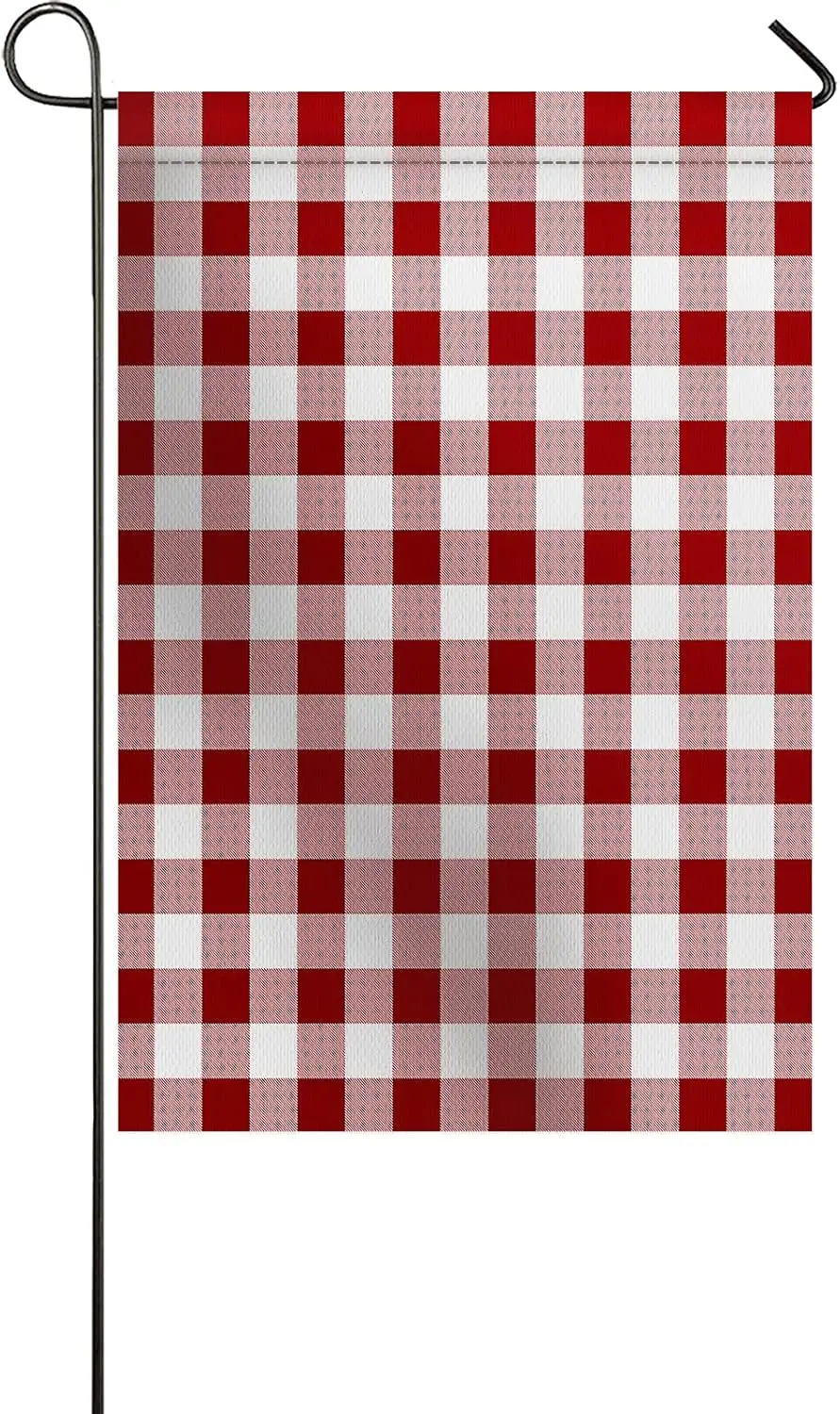 Garden Flags, Merry Christmas Red White Buffalo Check Plaid Garden Flag, Yard Decorations Outdoor, Garden Decor Yard Flags, 28x4