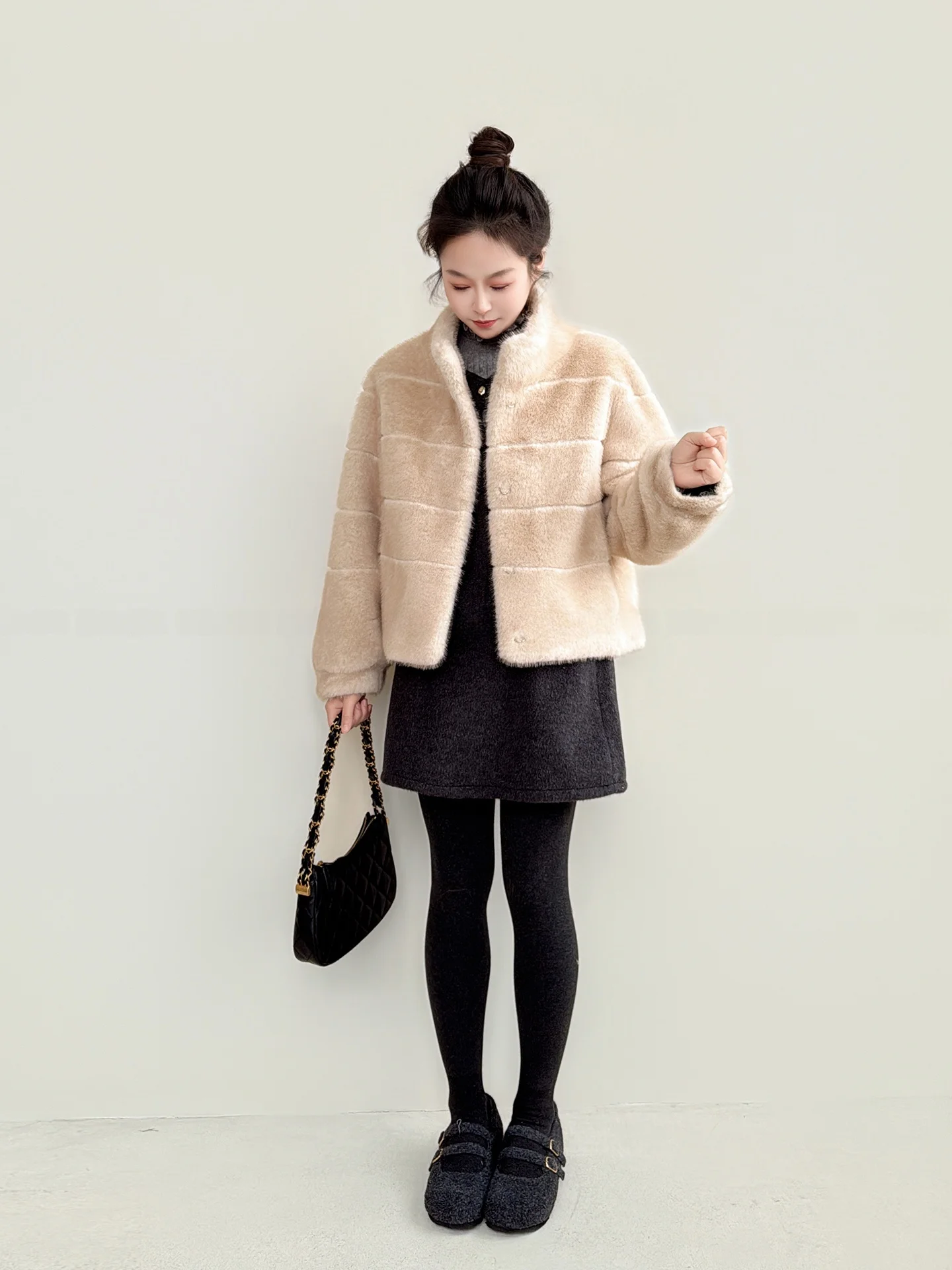 

Женская шуба ort Fur Jaet Sli Faionable, теплый зимний топ премиум-класса, кактус, размер для поездок на работу, полиэстер...