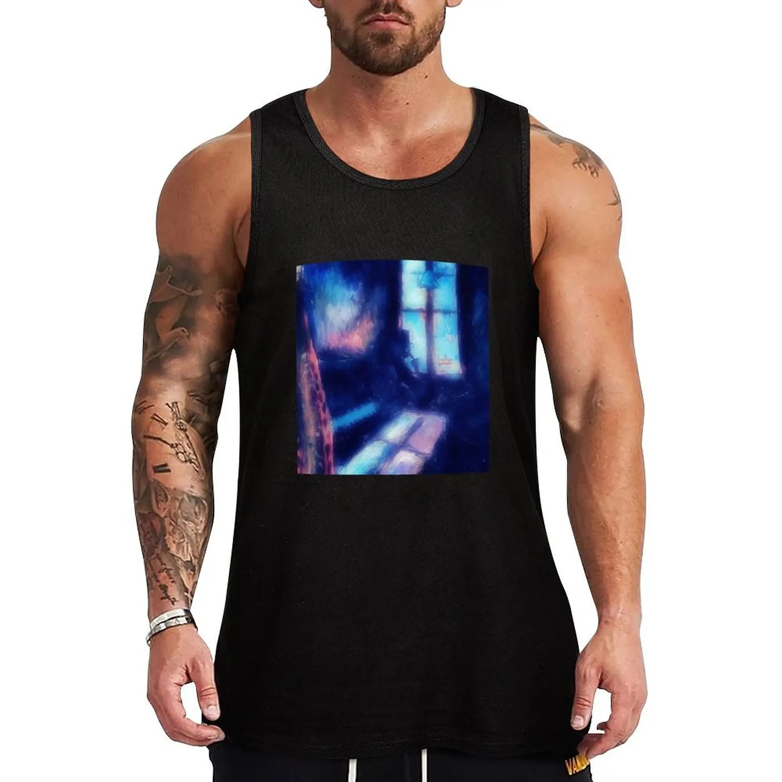 

Window gazer Tank Top anime bodybuilding men clothes gym for men clothes for men