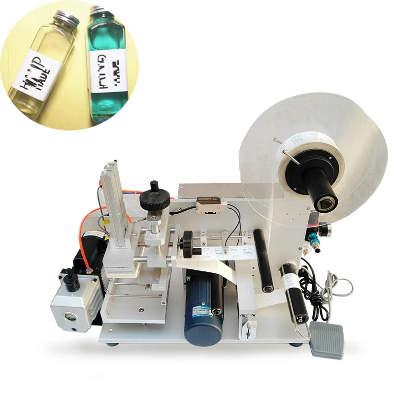 High Precision Pneumatic Square Bottle Semi-Automatic Flat Self-Adhesive 220V Multi-Function Labeling Machine