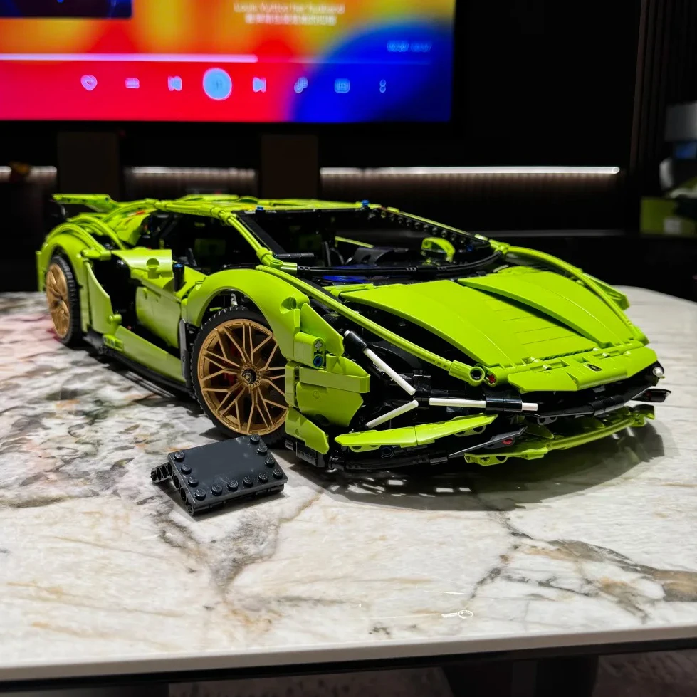 Green Classic Supercar 1:8 Technic Series 3696 PCS MOC Model Ornament, High Difficulty Assembly Toy for Adults, Gift for Boys