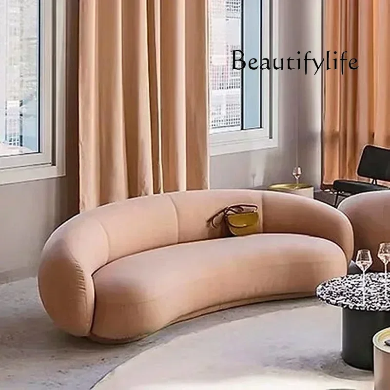 

BJ High Quality Curved 3 Seater Sofa Adults Waterproof Modern Luxury Christmas Sofa European Seating Divano Letto Home Furniture