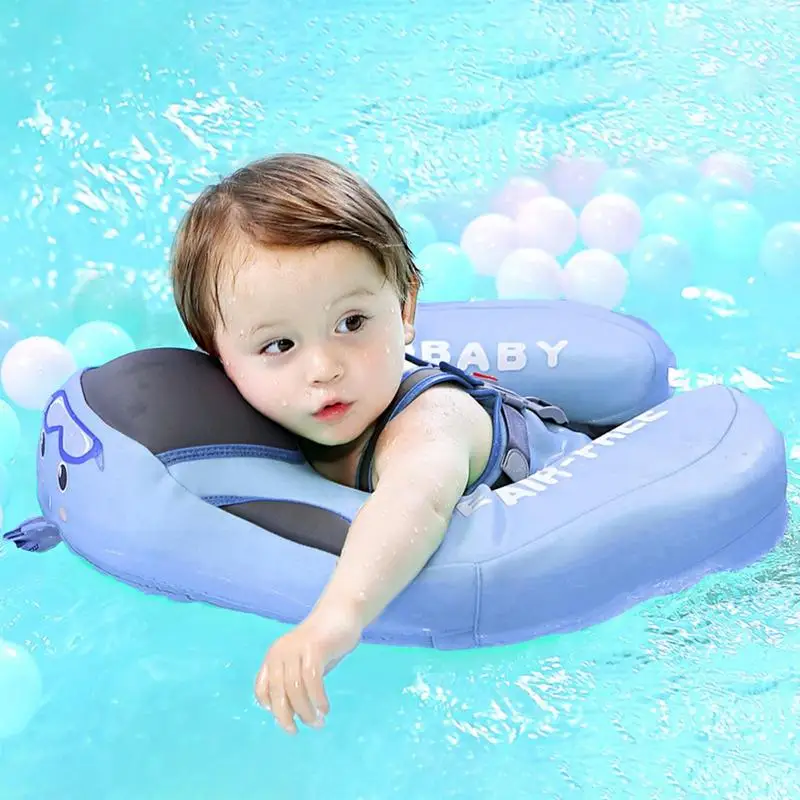 Baby Pool Float With Canopy Newborn To 24 Months Swimming Float With Canopy Infant Pool Float For Home Wading Sports In Summer