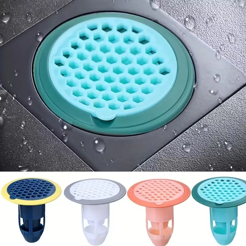 1-10PCSBath Shower Floor Drain StrainerCover Plug Trap Silicone Anti-odor Sink Bathroom Water Filter Insect Prevention Deodorant