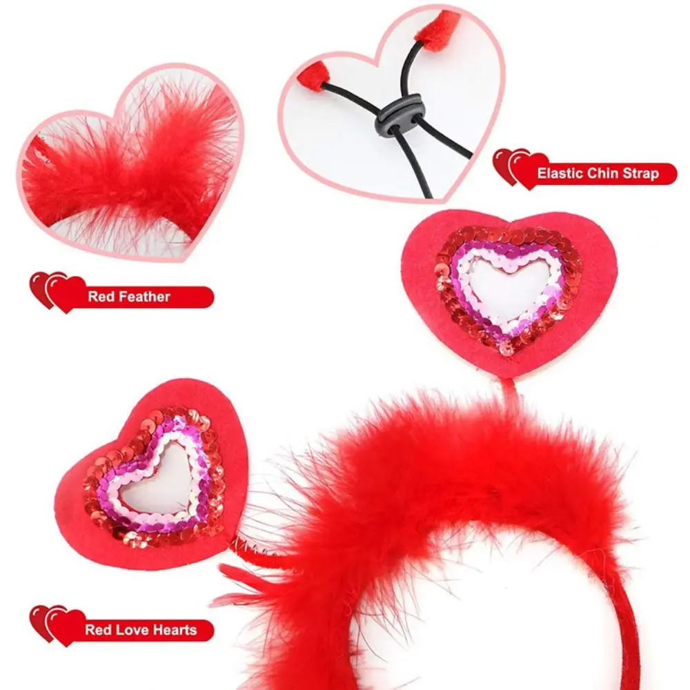 Red Cute Heart-shaped Dog Fluffy Skirt Costume Adjustable Trendy Dog Party Decoration Props Holiday Dogs Accessories