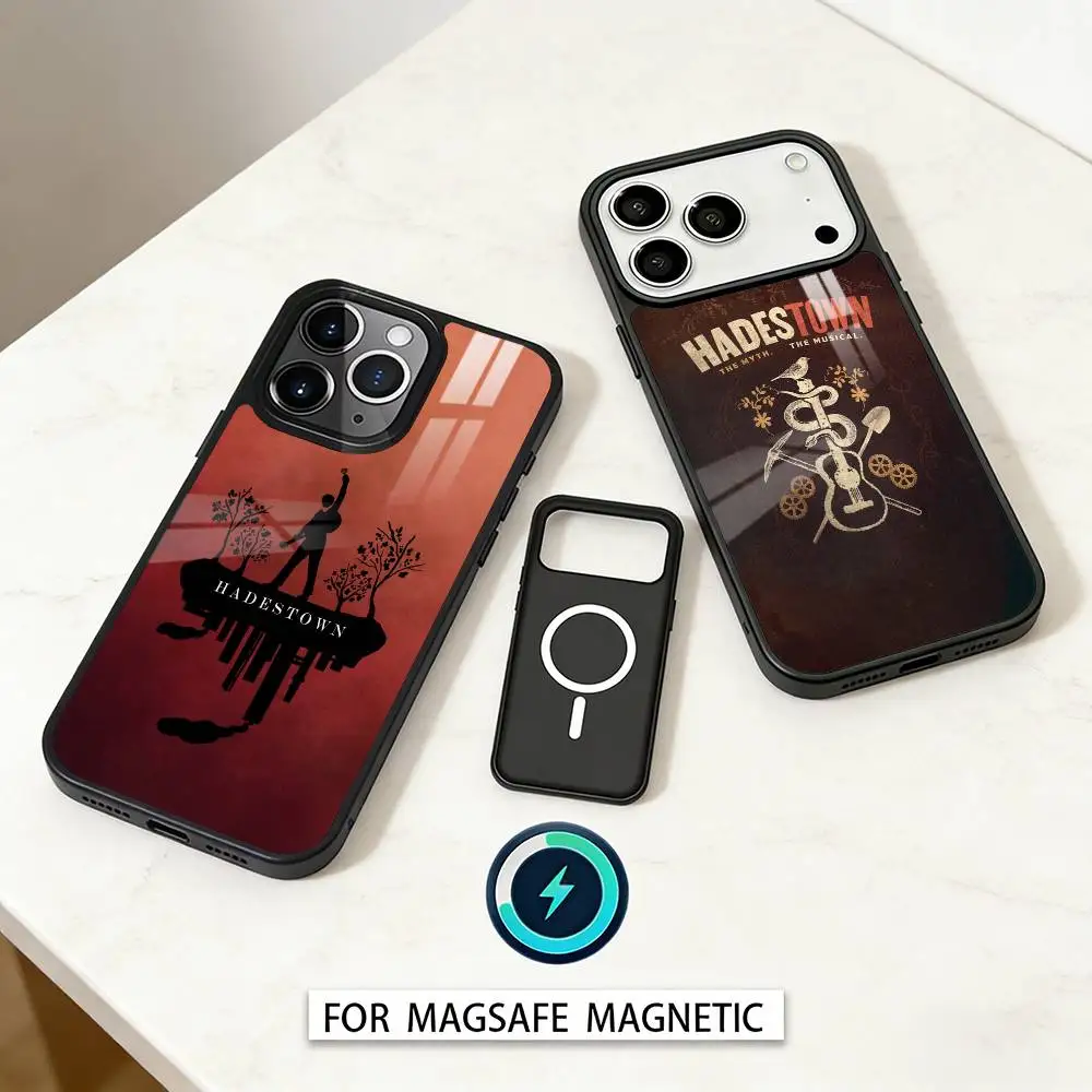 

H-Hadestown D-Drama E-Eurydice Phone Case Magnetic For iPhone17 16 15 14 13 12 Pro Max For Magsafe Wireless Charging Cover