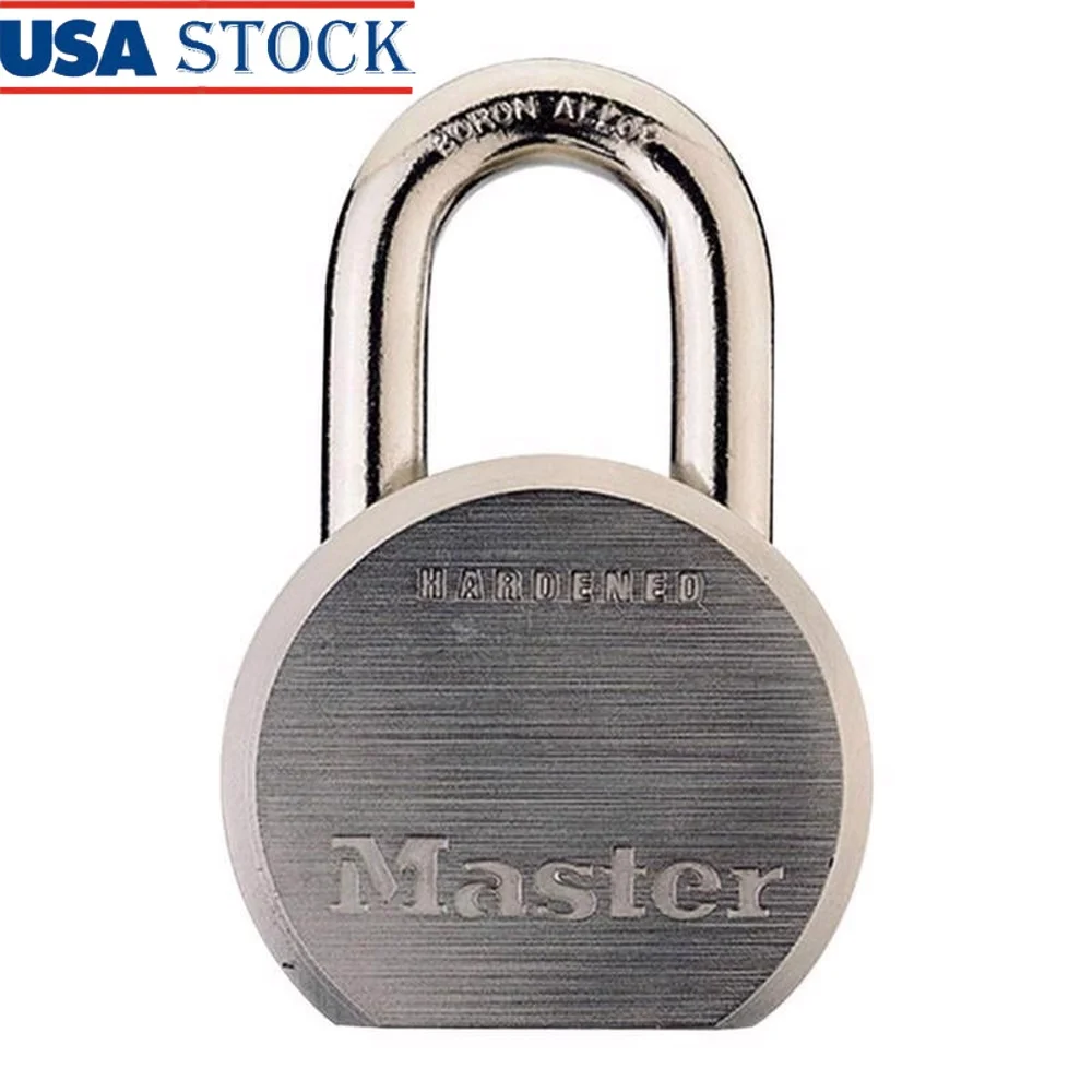 

Solid Steel Dual Ball Bearing Padlock 2-1/2 Inch Wide 5-Pin Cylinder Locking Security Durable Corrosion Resistant Removable