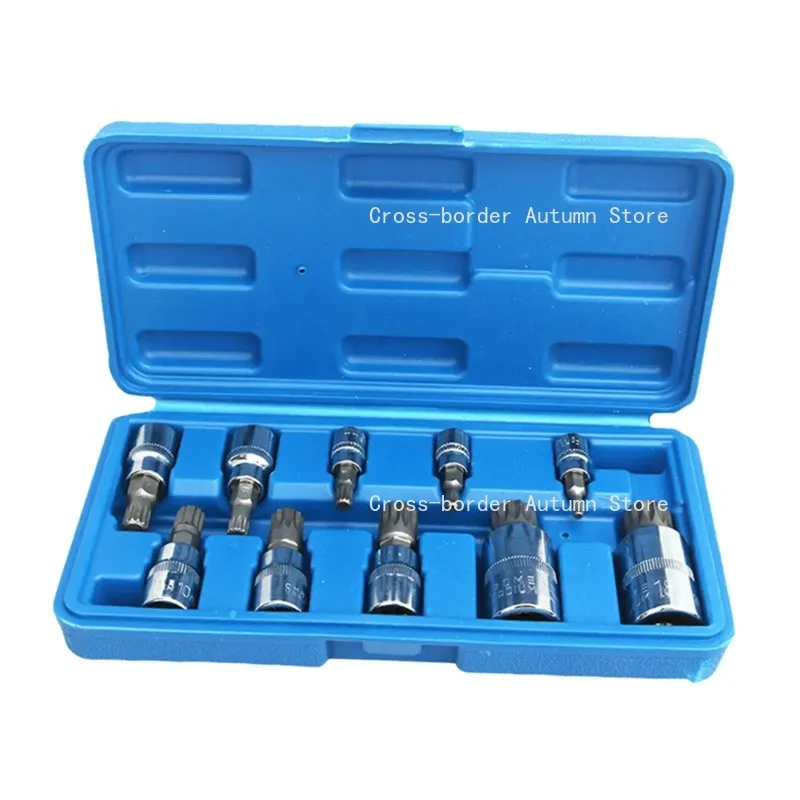Torx bit 10Pcs Triple Square Spline Bit Socket 12 Point M4 M5 M6 M8 M9 M10 12 M14 M16 18