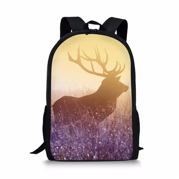 Rucksack mit Fantasy-Wald-Hirsch-Muster, für Studenten, Schultasche, Mädchen, Jungen, Büchertasche, Teenager, täglich, lässig, Rucksäcke, Aufbewahrungsrucksäcke