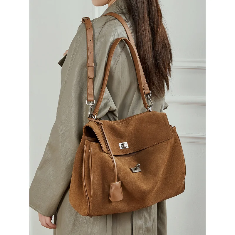

Genuine Leather the Tote Bag cowhide high end single shoulder Crossbody handbag underarm Large Capacity high quality Women's Bag