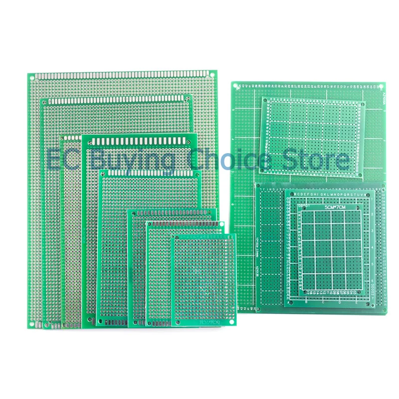 واحد/مزدوج الوجهين PCB العالمي لوحة دوائر كهربائية مطبوعة 20*30 15*20 12*18 10*15 10*10 8*12 6*8 2*8 4*6 7*9 سنتيمتر لوحة اللوح