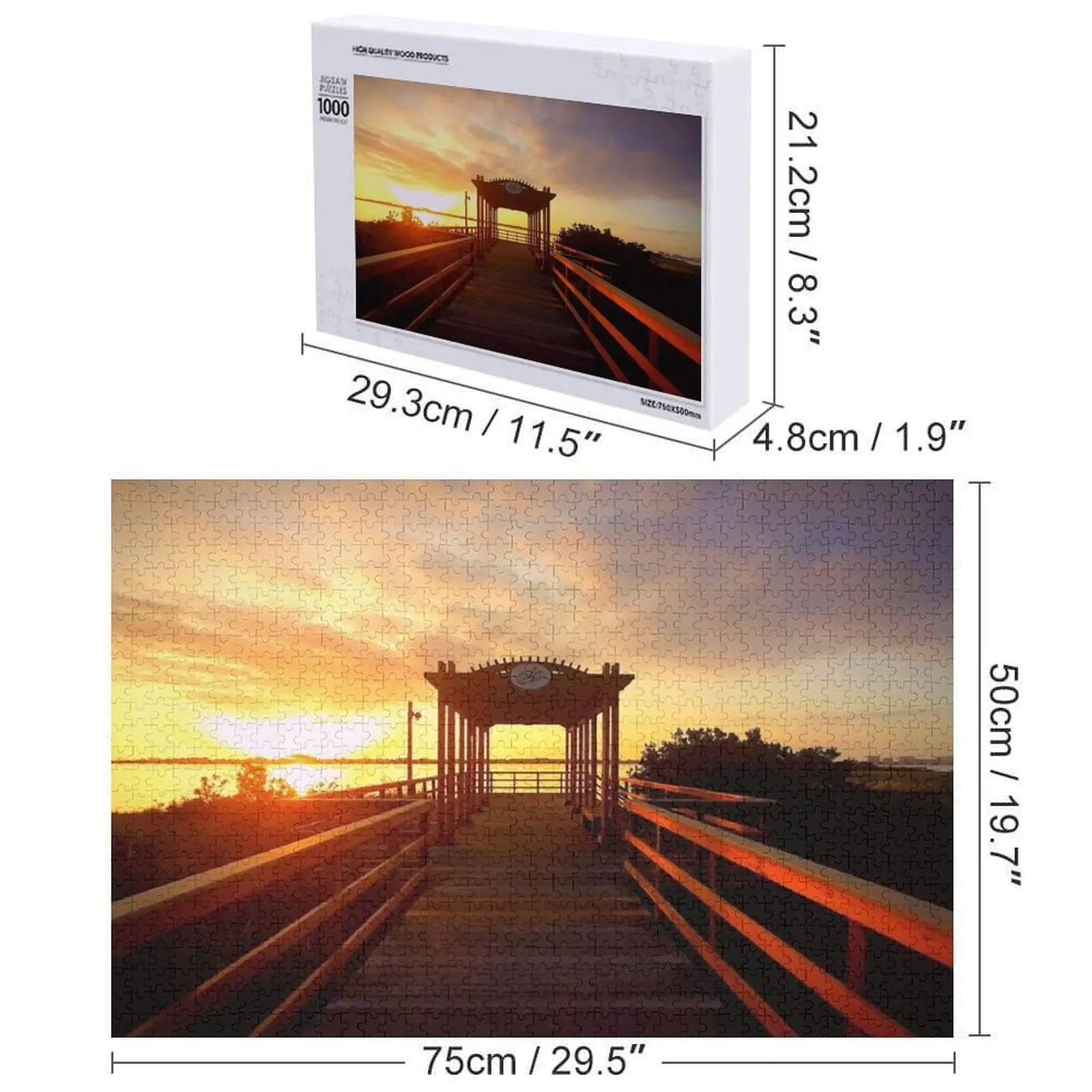 Пазлы Bayside Sunrise II Works Of Art, персонализированное имя, персонализированный подарок ребенку, деревянные пазлы для взрослых, головоломки