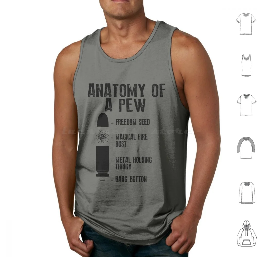 Anatomy Of A Art | Funny Weapon Gun Bullet-Proof Gift Tank Tops Vest Sleeveless Gun Lovers Military Person Police Officers 2Nd