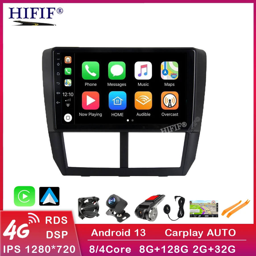 

9"Car Android 13 Radio Multimedia Player For Subaru Forester 2008-2012 Octa Core 4G+64G 8 Core GPS Navigation 2.5D IPS TDA 7850