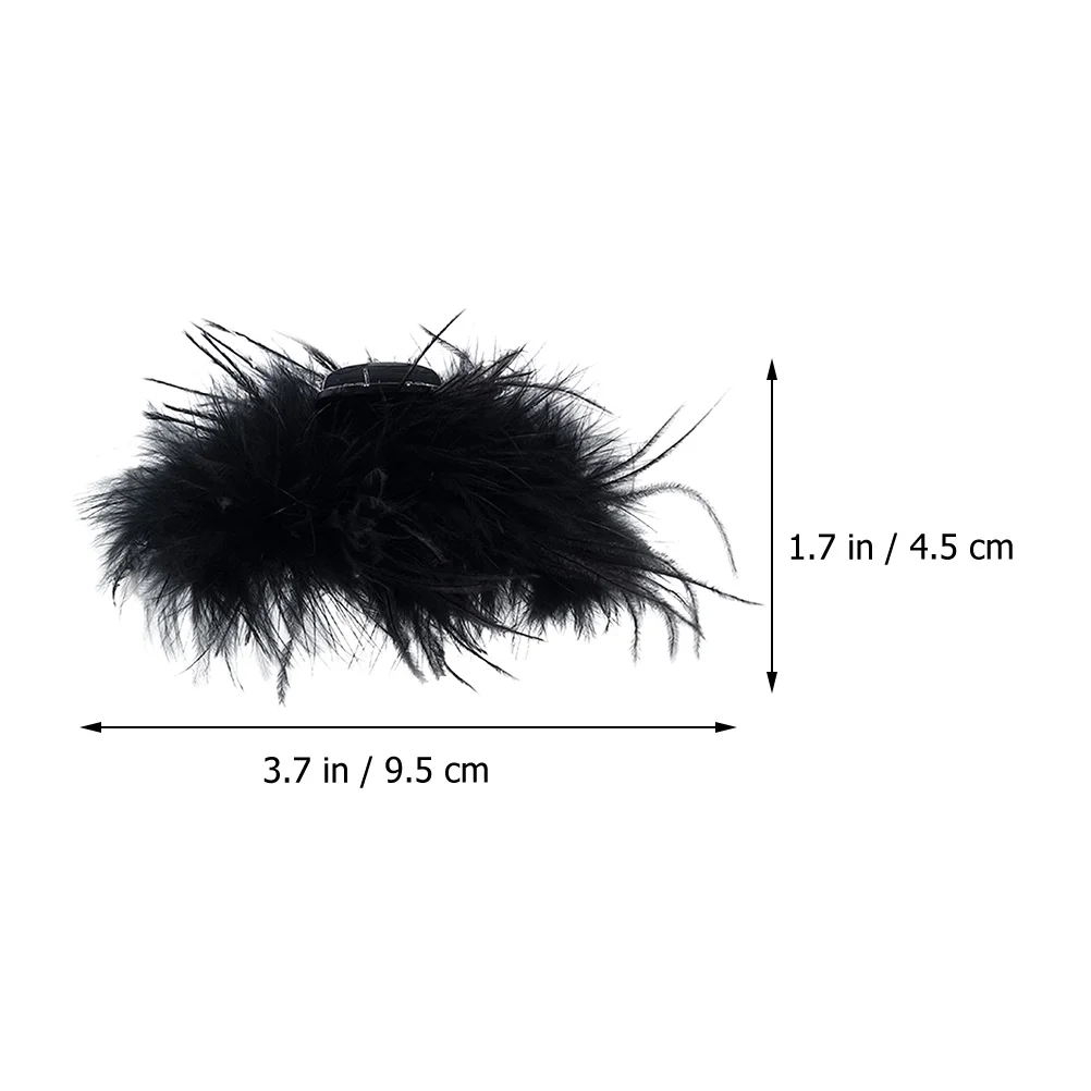 

Fancy Hair Claw Clip Plume Styling Barrette Women U-Shaped Jaw Clips Black Lightweight Durable for Party for women
