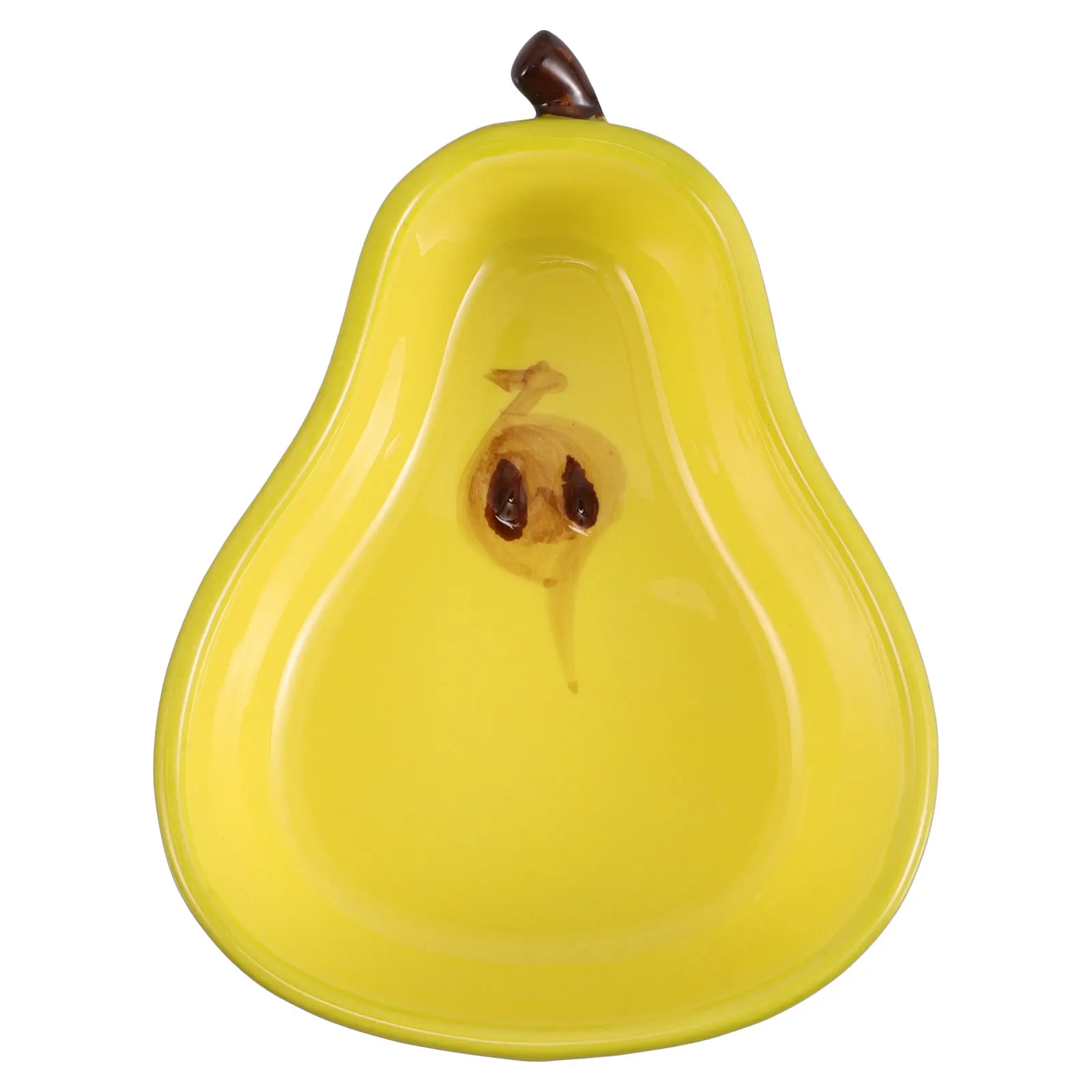 

Керамическая декоративная тарелка в форме груши, милая фруктовая десертная миска, тарелка для приправ для сервировки закусок, поднос для еды для домашней вечеринки