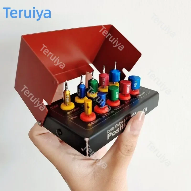 Dental Implant Guided Surgery Instrument Kit, Stent Positioning Drill, Gingival Bur and Interdental Space Measuring Bone Drill