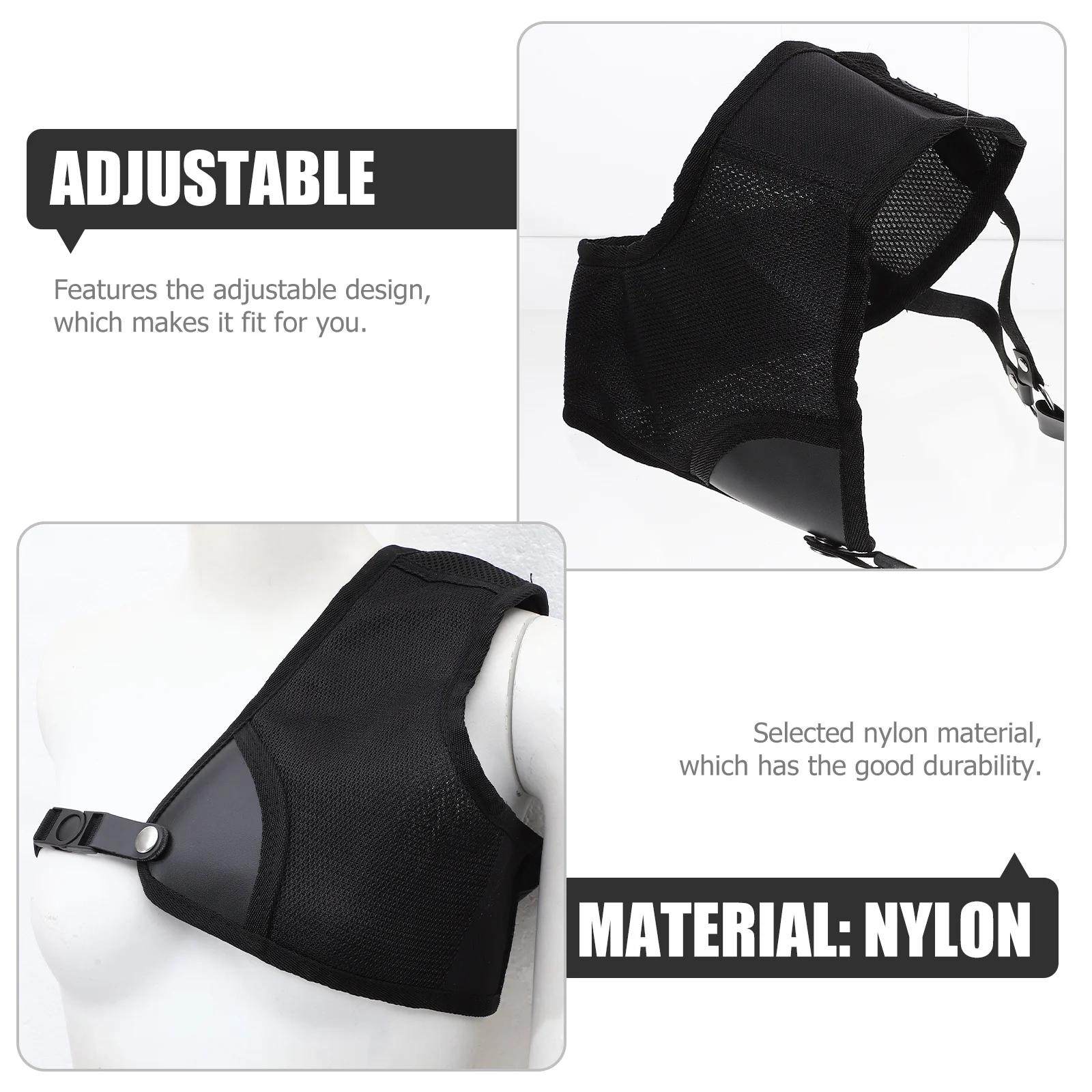 1 قطعة حامي الصدر الرماية النايلون قابل للتعديل تنفس معدات السلامة لملحقات التدريب الرياضي الرماية #5