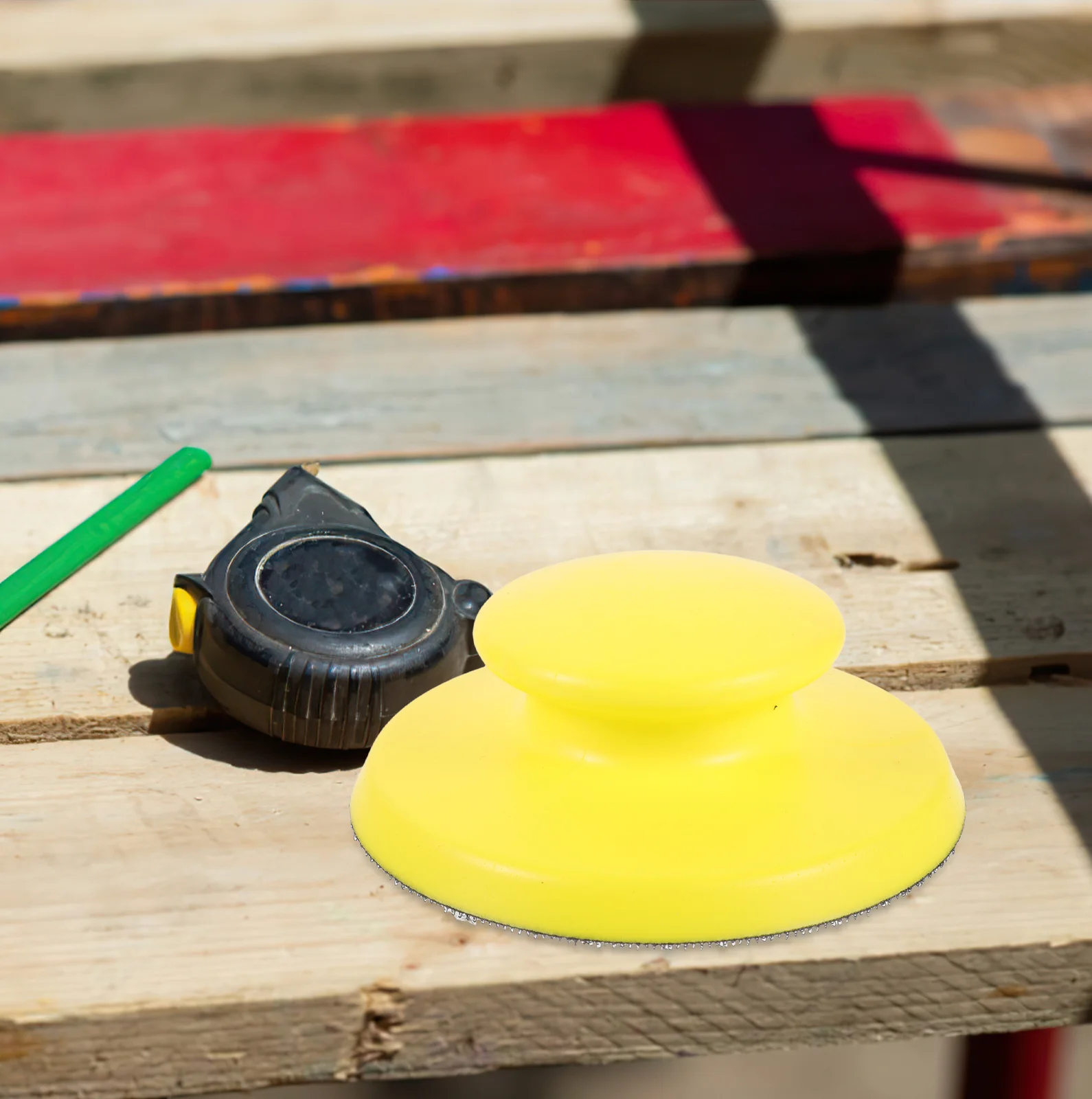 

Hand Sanding Block Flexible PU Foam Round Sandpaper Holder Ergonomic Grip Portable Woodworking Sanding Tool for Auto Body Wood