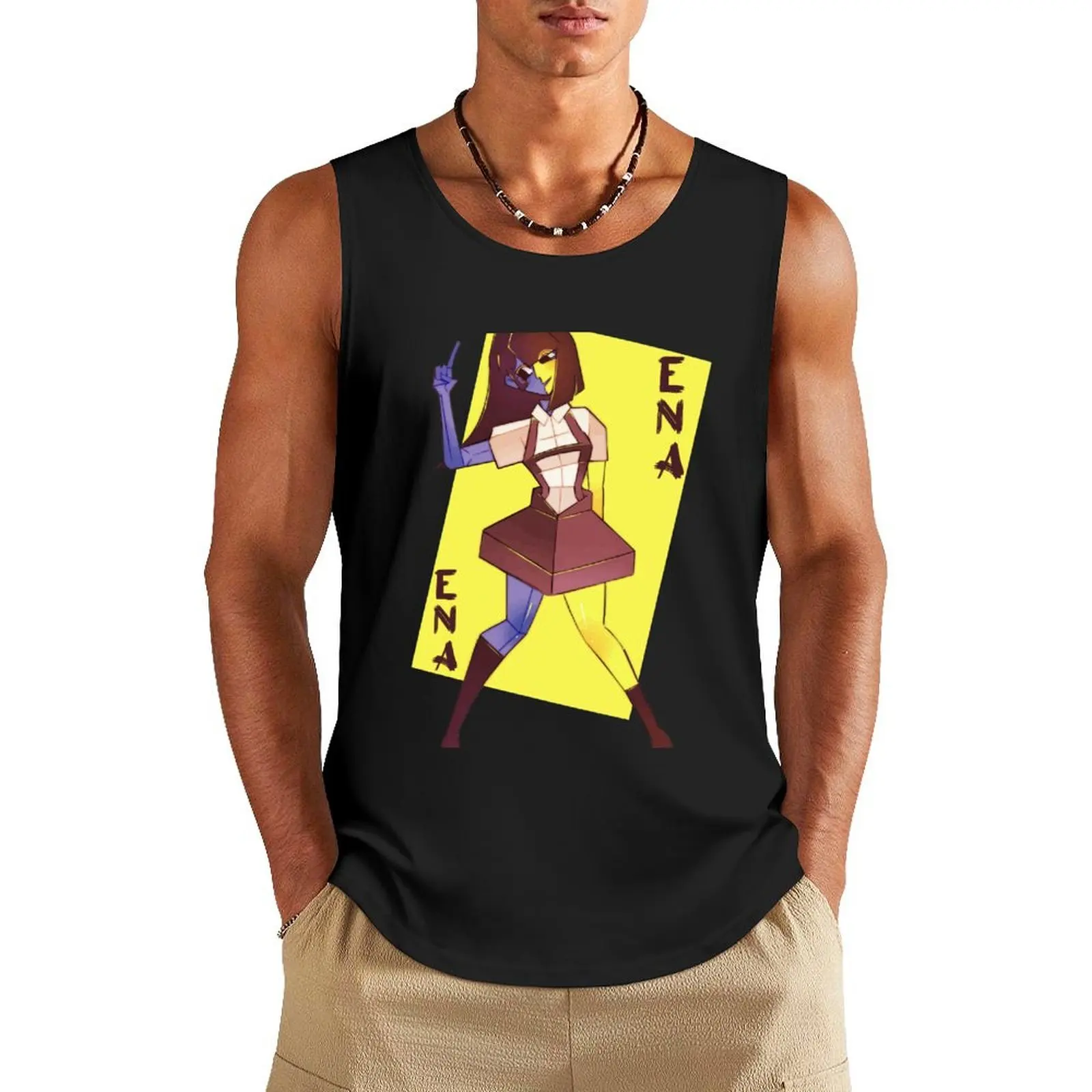 Ena Are-You-Okay-Ena Pop-Up Official Tank Top bodybuilding man t-shirt Men's Vest for boy