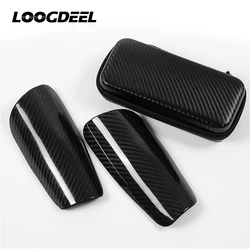 Loogdeel Carbon Fiber Soccer Shin Guards With Case Adult Kids Leg Shin Protect Board Shock Resistance Ultra Light Portable Carry