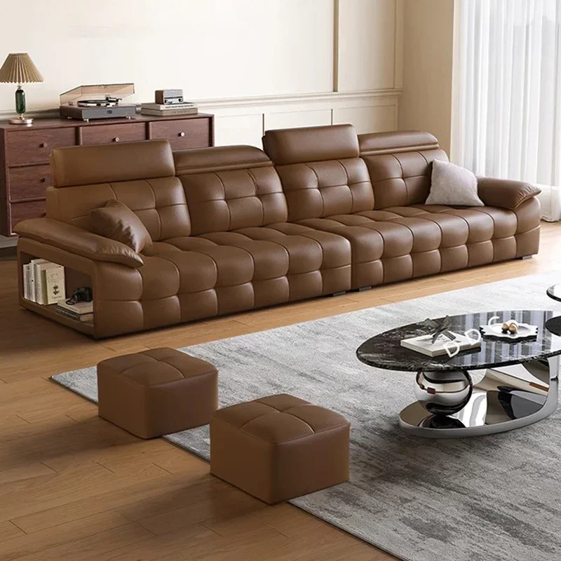 

Итальянский минимализм, современный роскошный умный кожаный диван-кровать с откидной спинкой - гостиная Sofy Do Salonu, мебель для дома YXLS