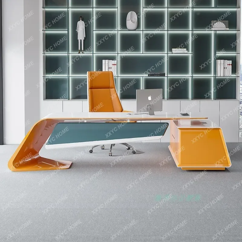 Waterproof Luxury Office Desk Cabinet Modern Writing Executive Computer Desks Study White Storage Escritorio Oficina