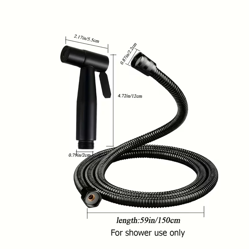 2PCS Stainless Steel Bidet Sprayer for Toilet Handheld with 1.5M Hose - Easy Install Nozzle - Water Saving Eco-Friendly