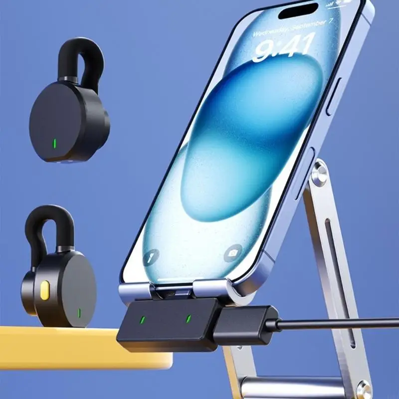 2025 جديدة لضوضاء ميكروفونات ميكروفون لاسلكية جديدة لإلغاء نظام ميكروفونات مزدوجة قابلة لإعادة الشحن لالتقاط صوتي واضح في أي