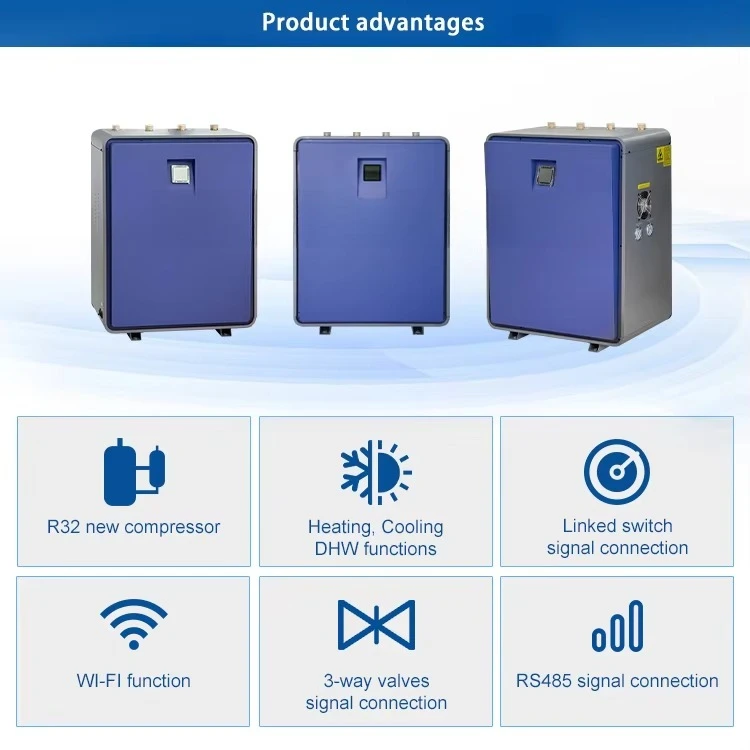 2026 Hot sellingR32 10kw 20kw 40kw Inverter Geothermal Ground Source Heating System Water to Water Source Heat Pump