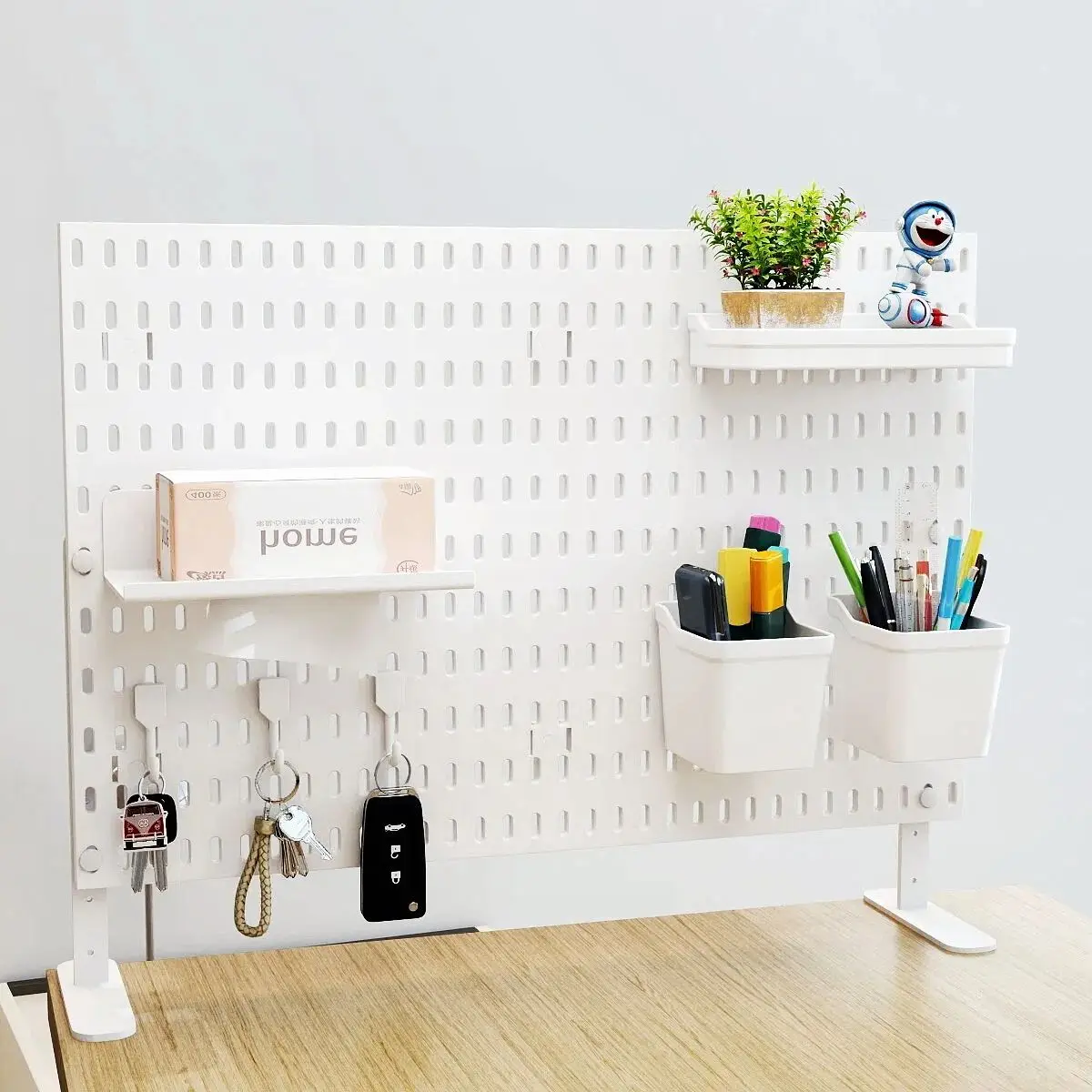 Neat Plastic Pegboard  Desk Organizer with Multiple Accessories for Home Office, Craft Room and Garage Display
