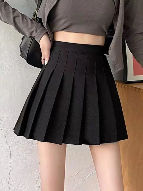 Fashionable Student Pleated Skirt JK Uniform Korean Style Women's Short Half-length Ensemble Versatile Skirt for Girls