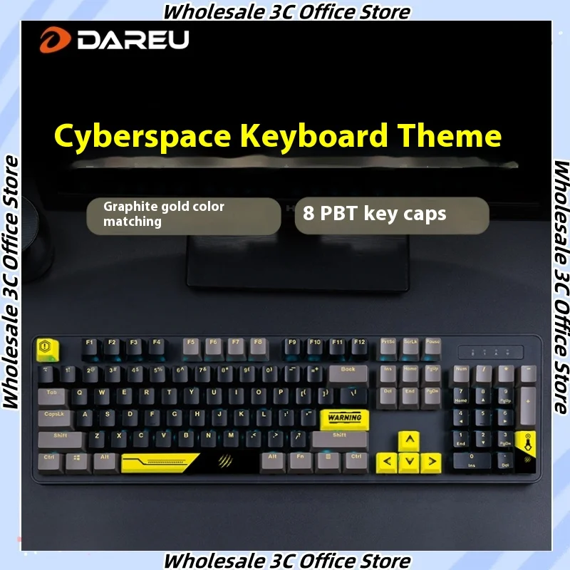 Dareu Cyber Space Mechanical Keyboard 104 Keys Wired Wireless 2.4g Gaming Office Esports Keyboard For Computer Gamer Accessories