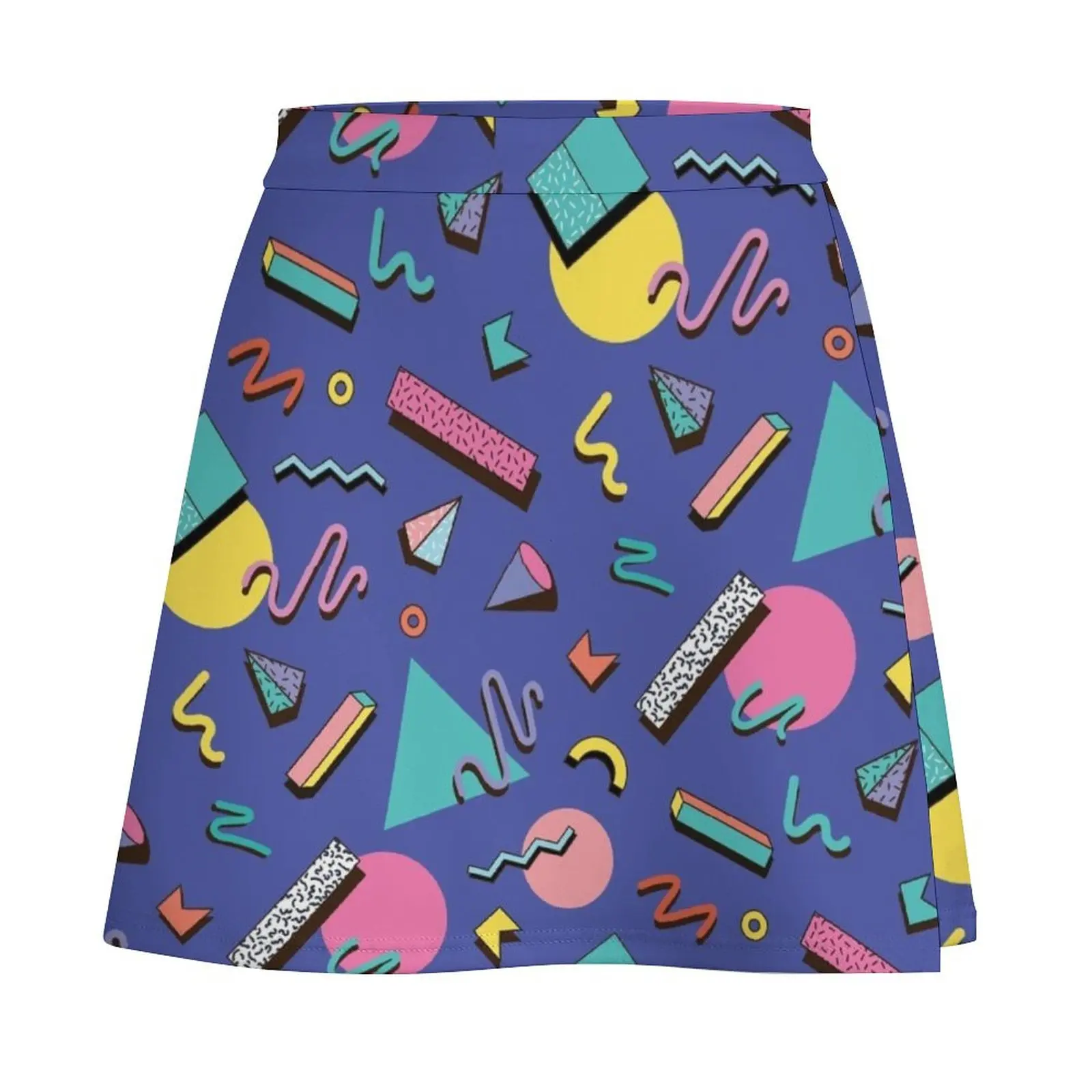 80s Pattern Retro Geometric Design Mini Skirt mini skirts fairy grunge Sexy mini skirt skirts for woman Skirt