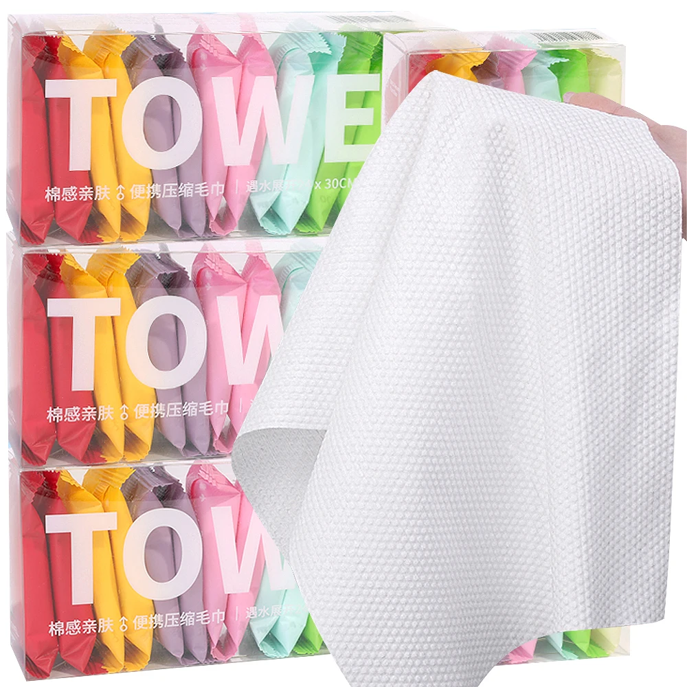 Disposable Thickened Compressed Towels Individually Packed Face Washcloth Portable Facial Cleaning Tools Disposable Face Towels