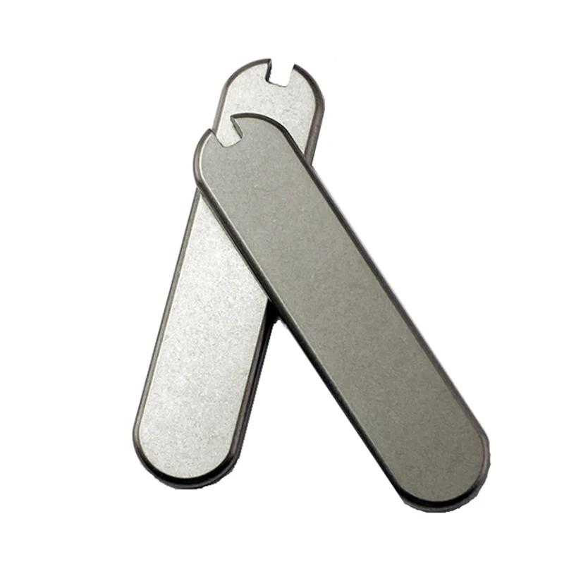 1Pair Titanium Alloy Chip Modified TC4 Handle Patch For DIY Knife Handle Material Making For 58 Mm Swiss Knife