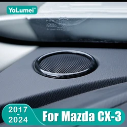 For Mazda CX-3 CX3 2017 2018 2019 2020 2021 2022 2023 2024 Dashboard Audio Speaker Circle Cover Trim Stereo Ring Accessories